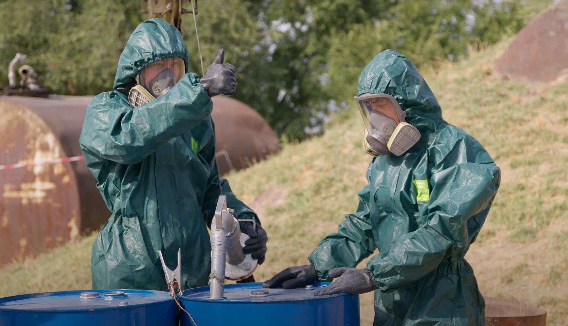  Experts remove Samin, a toxic rocket fuel component, from Novopavlovka, Kyrgyzstan, in 2024