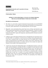 Report on Strengthening the Legal Framework of the OSCE in 2019-2020