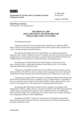 Permanent Council Decision No. 1049: OSCE Strategic Framework for Police-Related Activities