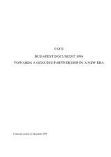 Towards a Genuine Partnership in a New Era