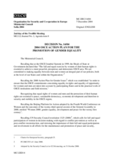 Ministerial Council Decision No. 14/04 - 2004 OSCE Action Plan for the Promotion of Gender Equality Ministerial Council Decision No. 14/04 - 2004 OSCE Action Plan for the Promotion of Gender Equality