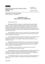 Decision No. 5/14 on the prevention of corruption